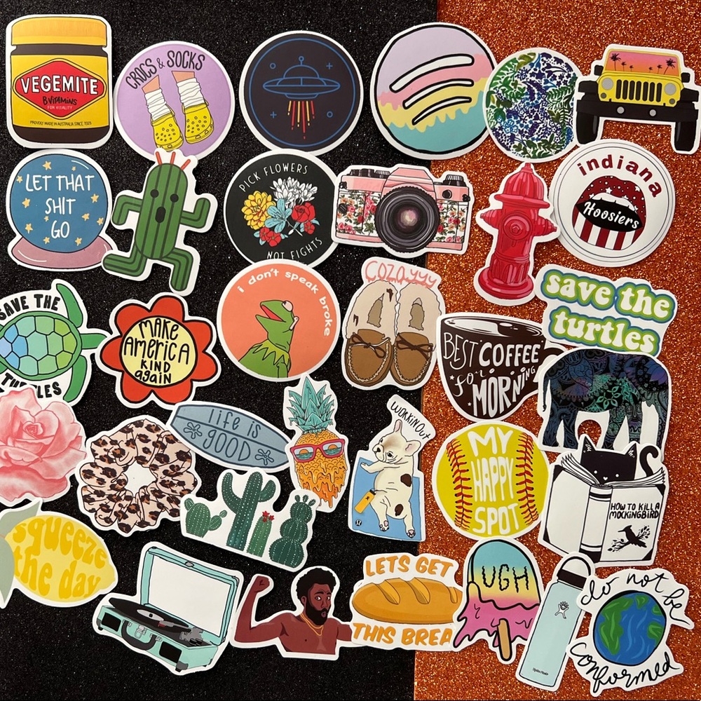 ❤️ 5/$18 - Set of 50pc mix VSCO waterproof stickers